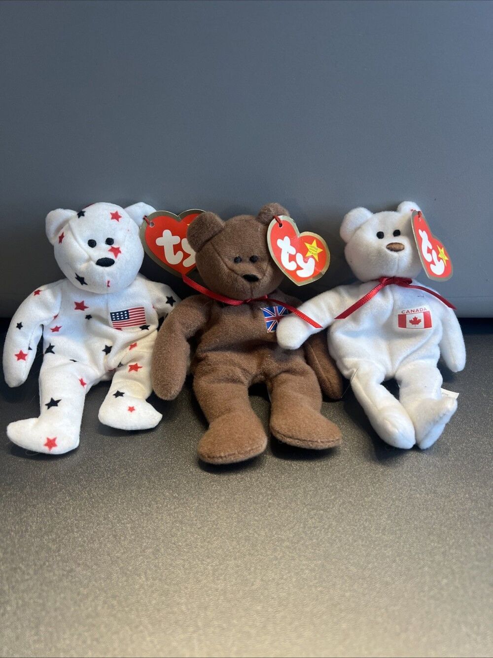 Ty Teanie Beanie Babies 1993 McDonald's Happy Meal Toys Glory, Britannia, Maple